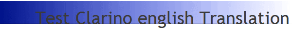Test Clarino english Translation